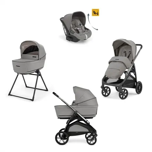 Inglesina Aptica Glam Bebek Arabası & Darwin Recline Ana Kucaklı 4'lü Sistem - Platinum Grey
