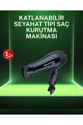 Kompakt Katlanabilir Seyahat ve Ev Kullanımı Saç Kurutma Makinesi