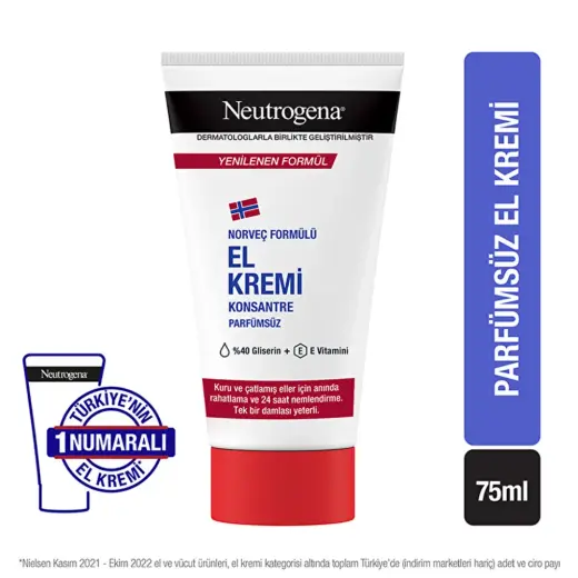 Neutrogena Norveç Formülü El Kremi (Parfümsüz) 75 ml