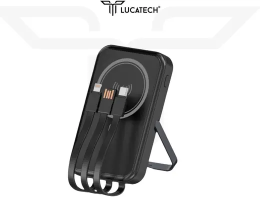 Redmi Note 9/9 5G/9 S/9 PRO ile Uyumlu 13.000 mAh 25W MagSafe Powerbank, Standlı, Siyah