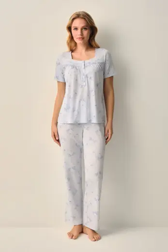 Mavili Rowena Pijama Takımı