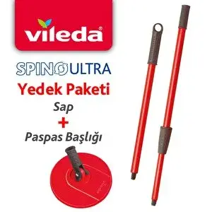 Vileda Spino Ultra Yedek Sap + Başlık Paketi
