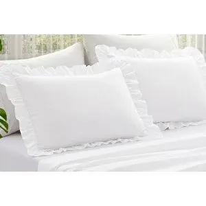 Vivense Maki̇ Dekorati̇f Modern Yastik Kilifi, Beyaz, 2 Adet