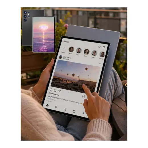 Çetiner Group® 16 GB Ram 1 tb Tablet Pc Klavyeli Kılıflı Kalemli Tablet Seti