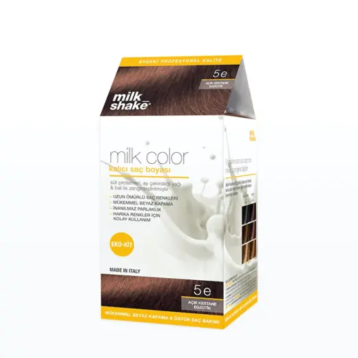 milk_shake Milk Color Eko Kalıcı Saç Boyası Seti 5e Açık Kestane Egzotik
