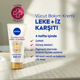 Nivea Luminous Leke ve İz Karşıtı Nemlendirici Vücut Bakım Kremi 200 ml 4