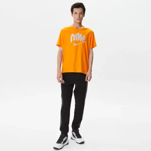 Nike Dri-FIT Run Miler Erkek Turuncu Koşu T-Shirt