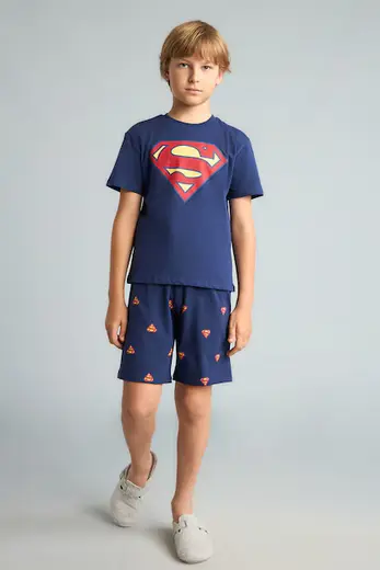 Superman Lisanslı Regular Fit 2'Li Pijama Takımı Erkek Çocuk