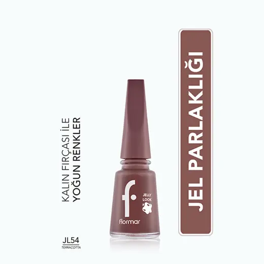 Flormar Jelly Look Yoğun Pigmentli ve Jel Görünümlü Oje JL54 Terracotta