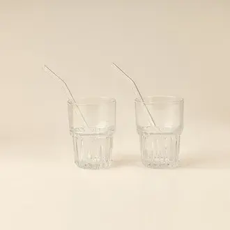 Sigma Home Peru Pipetli Bardak Seti - Şeffaf - 340 ml