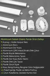 Zebra Perde, Bej, Alüminyum Sistem 4