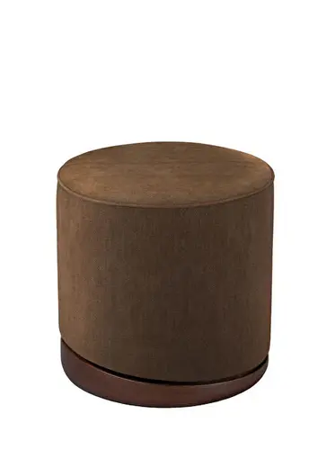 Lizbon Kahve Kadife Küçük Boy Puf