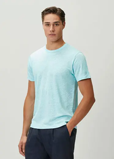 Ecstasea Mavi Keten T-shirt
