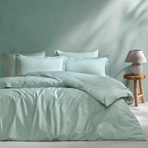 Linens Mix&Match Pamuk Saten King Size Nevresim Kılıfı Yeşil