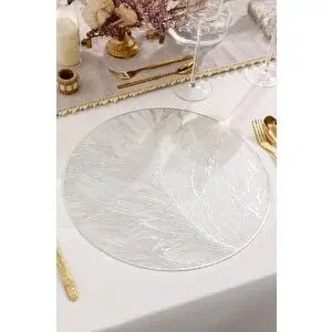 Digithome 6’lı Amerikan Servisi Supla Yuvarlak Gümüş 38 Cm – Acr-622/20