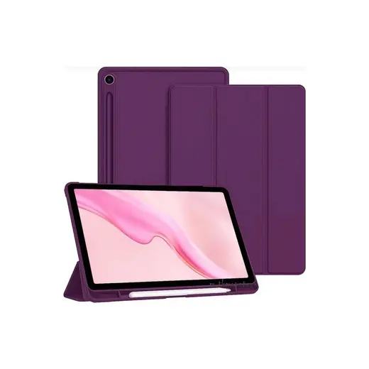 Samsung Galaxy Tab S9 Fe Plus 12.4 / S10 Plus 12.4 Inç Kılıf Smart Uyku Modlu S Pen Kalem Bölmeli Akıllı Standlı Arkası Renkli Kapak SM-X610 X616B X820 X826B X810 X816B