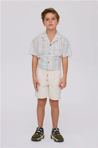 KID'N Match Erkek Çocuk Bej Şort