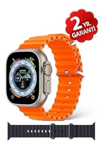 Watch 8 Ultra Ultra Akıllı Saat Smart Watch 3 Tuş Aktif Kordon Kilitlemeli Gps Çift Kordonlu