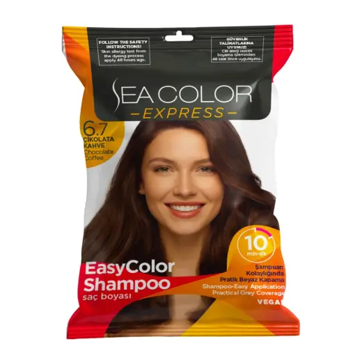 Sea Color Şampuan Express Saç Boyası 6.7 Çikolta Kahve
