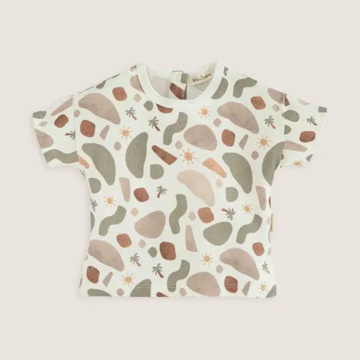 Joyful Baskılı Tshirt Ekru