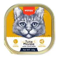 Wanpy Mousse Ezme Ton Balıklı Tavuklu Kedi Konservesi 40gr