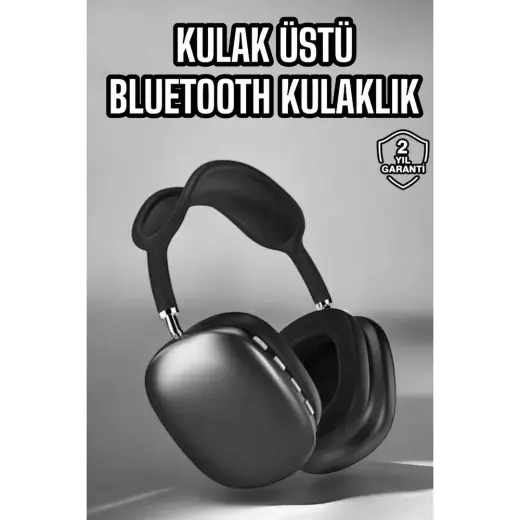 Renas Store P9 Plus Kulaklık Siyah Bluetooth Bağlantılı Kulak Üstü Kablosuz