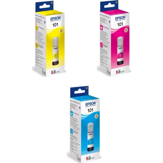 Epson 101 L6260 3 Renk Orjinal Mürekkep Seti CYM70 ML. RDV255