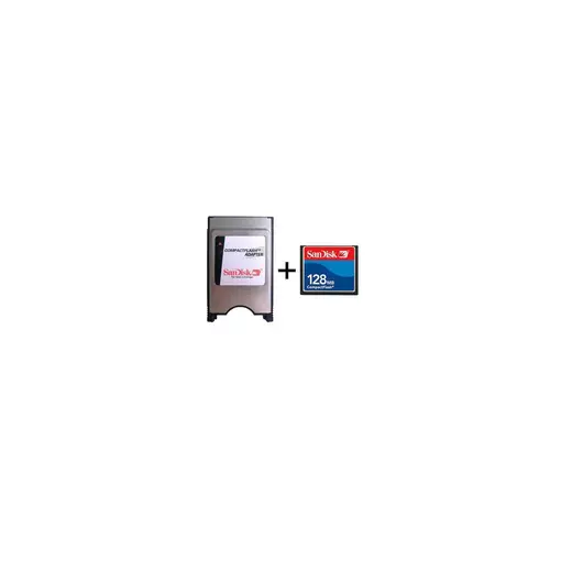 Sandisk SND128 128 MB Compact Flash Hafıza Kartı+Compact Flash Adatör