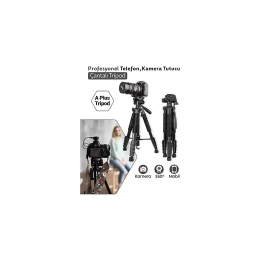 Ensiga Tripod 175 cm Profesyonel Telefon Kamera Tutucu Çantalı A Plus Tripod