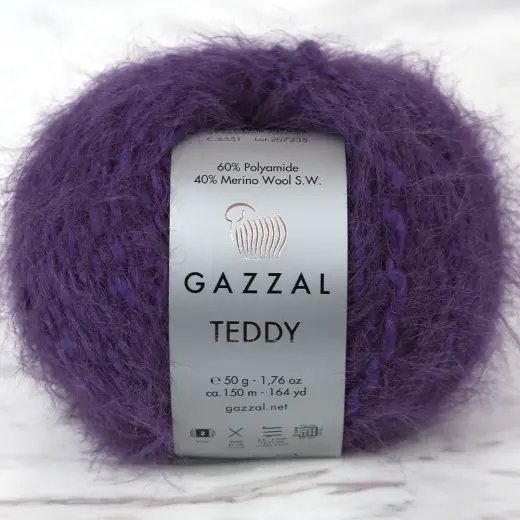 Gazzal Teddy Mor El Örgü İpi - 6551