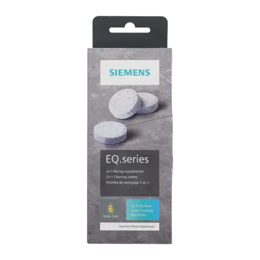 Siemens TZ80001A Temizleme Tabletleri, 10 Adet, Kahve Yağı Kalıntılarını Ideal Şekilde Giderir, Orijinal Aksesuar, Eq Serisi Tam Otomatik Kahve Makineleri ve Ankastre Tam Otomatik Makineler Için