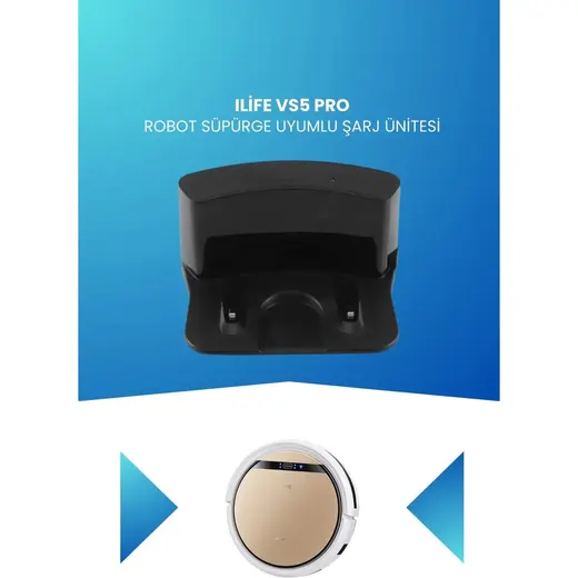 Özbience Ilife Vs5 Pro Robot Süpürge Şarj Ünitesi, Hızlı ve Güvenilir Şarj Sağlar