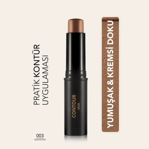 Flormar Contour Stick Mat Bitişli Kremsi Stick Kontür 003 Medium Deep