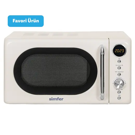 Simfer 4605 20Litre Retro Mikrodalga Fırın Dijital Krem