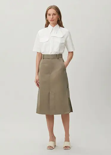 Vizon Midi Gabardin Etek
