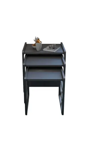 Upstyle Vela 3'Lü Zigon Sehpa Antrasit