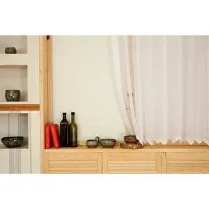 Vivense Massarelli̇ Fi̇le Tül Perde, Pi̇lesi̇z, Beyaz, 400x190