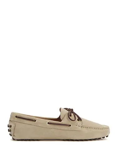 Bej Kadın Süet Loafer