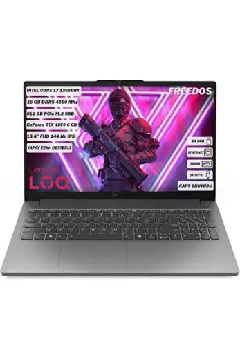 LOQ 15IAX9E 83LK002VTR-OMG61 15,6 inç DDR5 8GB 512GB SSD, FreeDOS