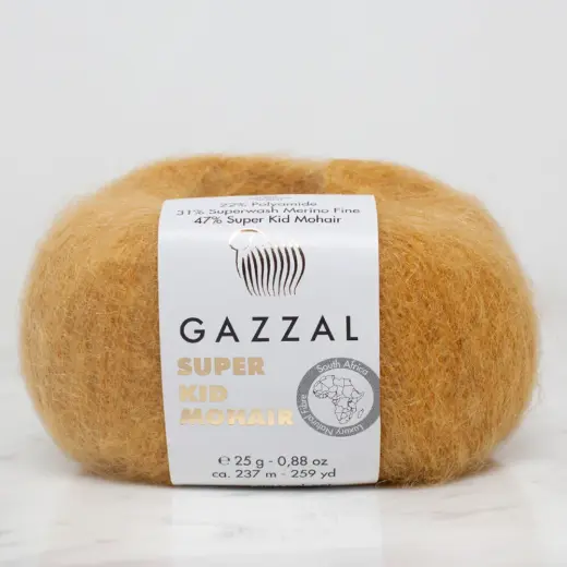 Gazzal Super Kid Mohair Hardal 25 gr El Örgü İpi - 64423