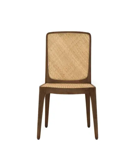 Rattan Örgü Detaylı Mango Ağacı Sandalye(50x55x81 Cm)