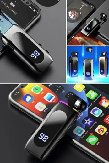 Lcd Ekranlı Bluetooth Kulaklık Akıllı Kulak Içi Tek Spor Kulaklık Kalite Iş Business Şöför Kulaklığı