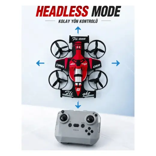 Masa Dostu Uzaktan Kumandalı Araba Drone 3 Hız Kademeli 360° Dönüş ve Headless Mode Özellikli Tdms-07
