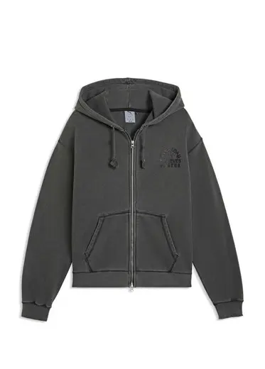 Now Flat Dark Gray Kapüşonlu Erkek Spor Sweatshirt