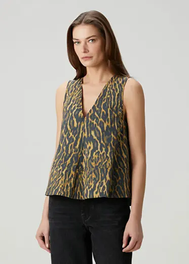 Leopar Desenli Bluz