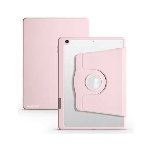 Five-E Apple iPad 7. Nesil 10.2 (2019) Yatay ve Dikey Dönebilen Standlı Kalem Şarjına Uygun Darbe Dayanıklı Thermix Kılıf A2197 A2200 A2198