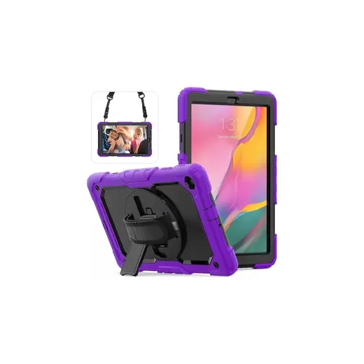 Newface Samsung Galaxy T510 Tab A 10.1 Kılıf Pars Tablet Kapak - Mor