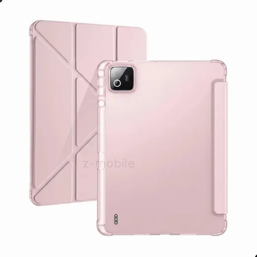 Z-Mobile Xiaomi Mi Pad 7/7 Pro ve Mi Pad 8/8 Pro Kılıf Üçe Katlanan Kalem Bölmeli Standlı Tablet Kılıfı Uyandırma Özellikli Darbelere Dayanıklı