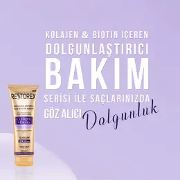 Restorex Kolajen & Biotin Dolgunlaştırıcı ve Onarıcı Saç Bakım Kremi 250 ml 4