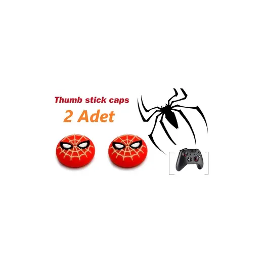 Feza Xbox One 2 Adet Spiderman Kabartma Desenli Analog Başlığı